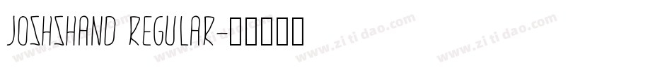 JoshsHand Regular字体转换
